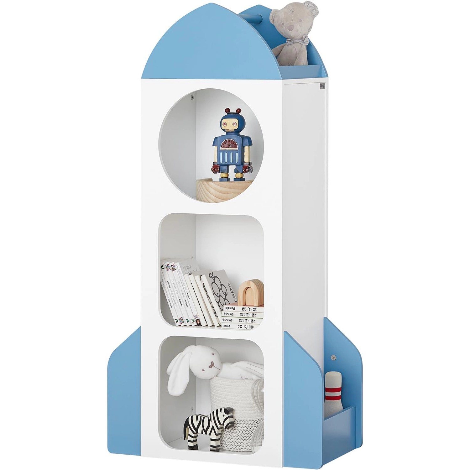 SoBuy Kinderregal Bücherregal Kinderzimmer Regal Aufbewahrungsregal KMB87-W