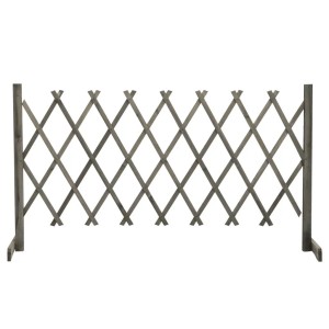 vidaXL Garten-Rankzaun Grau 150x80 cm Massivholz Tanne 314827