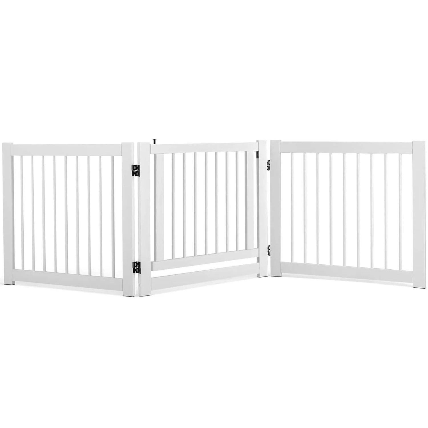 Costway 3-Teiliges Absperrgitter 61 cm Hoch Weiß