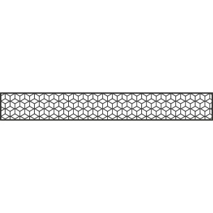 GroJa Cube Designeinsatz, 180x30cm, DB703, für Steckzaun-Systeme, Eisenglimmer, modernes Würfelmuster.