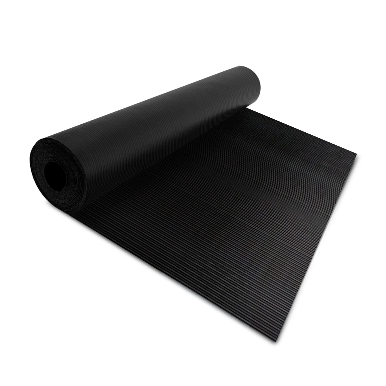 KARAT Gummiläufer Fein Gerippt Universal Gummimatte aus SBR Rutschfest 100 x 150 x 0,3 cm
