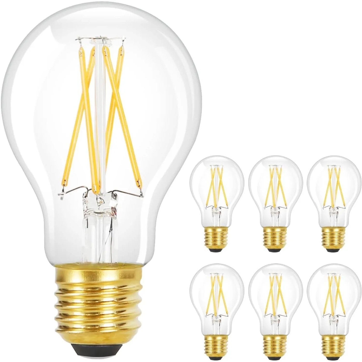 NETTLIFE LED Leuchtmittel aus Glas L6Transparent 6er-Set