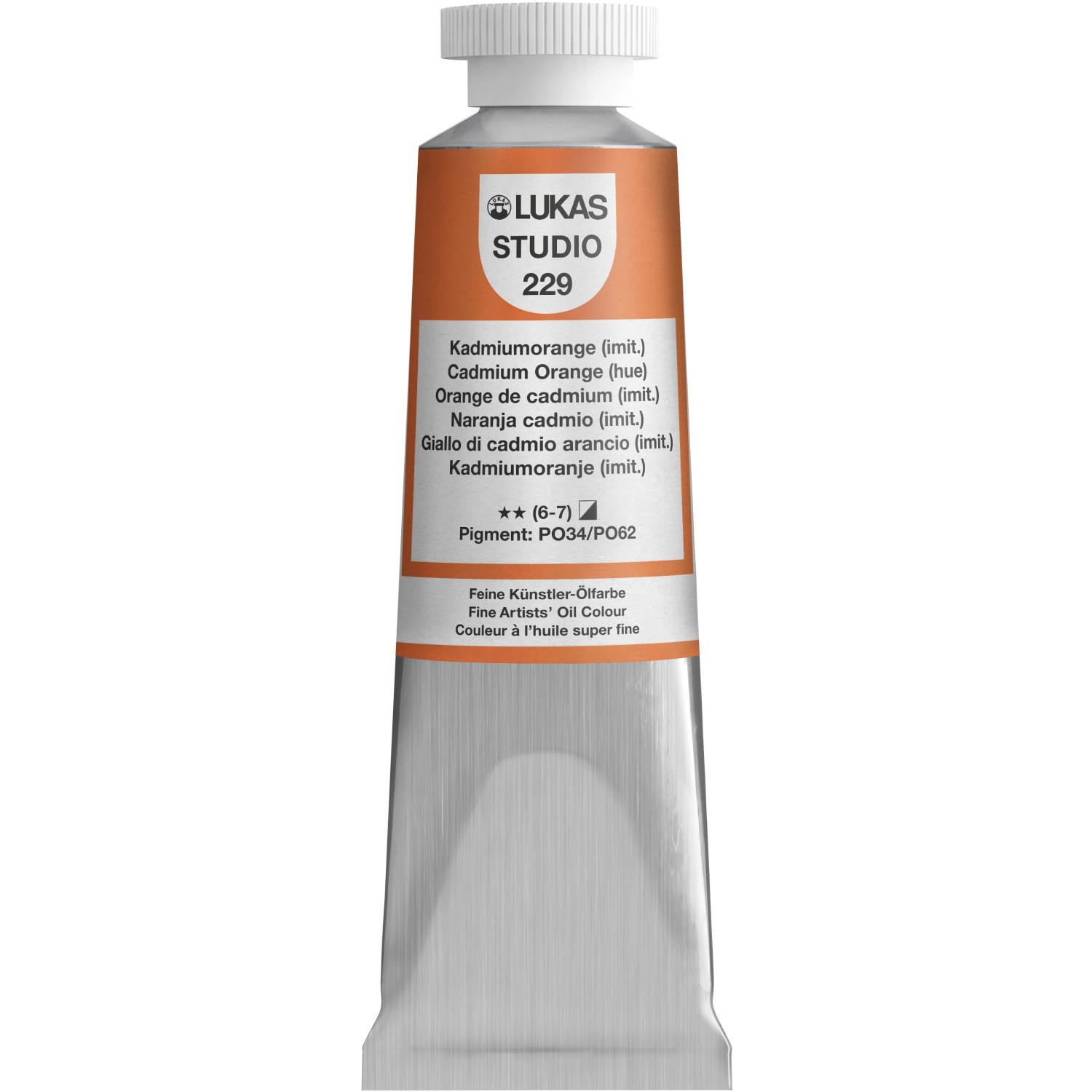 Lukas Studio Ölfarbe 37 ml Premium-Qualität Kadmiumorange (imit.)