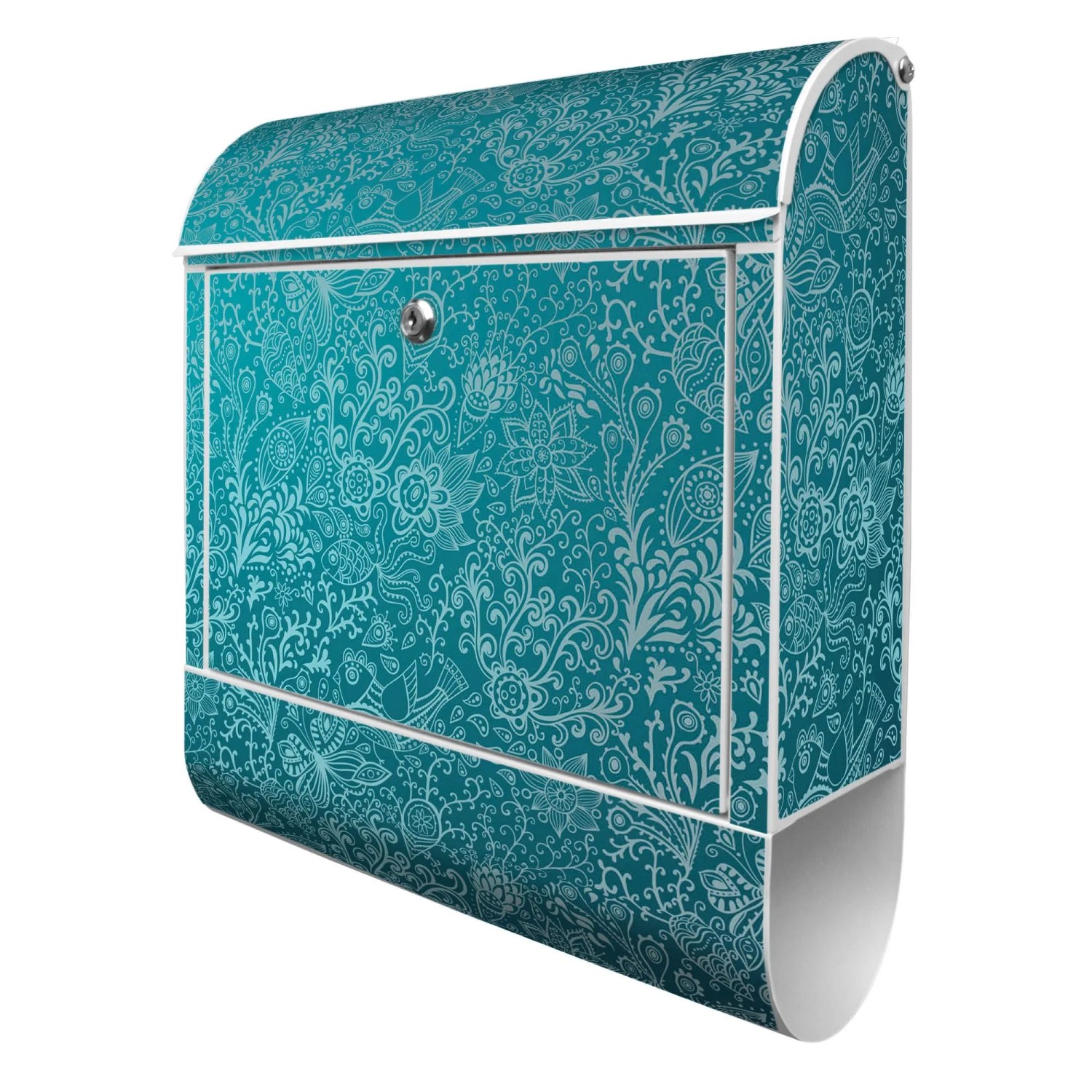 Banjado Design Briefkasten Weiß Pulverbeschichtet 39x47x14cm 2 Schlüssel Mi günstig online kaufen