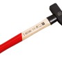 LUX Schlosserhammer 1000g mit Eschenstiel und roter Griffschutzhülse.