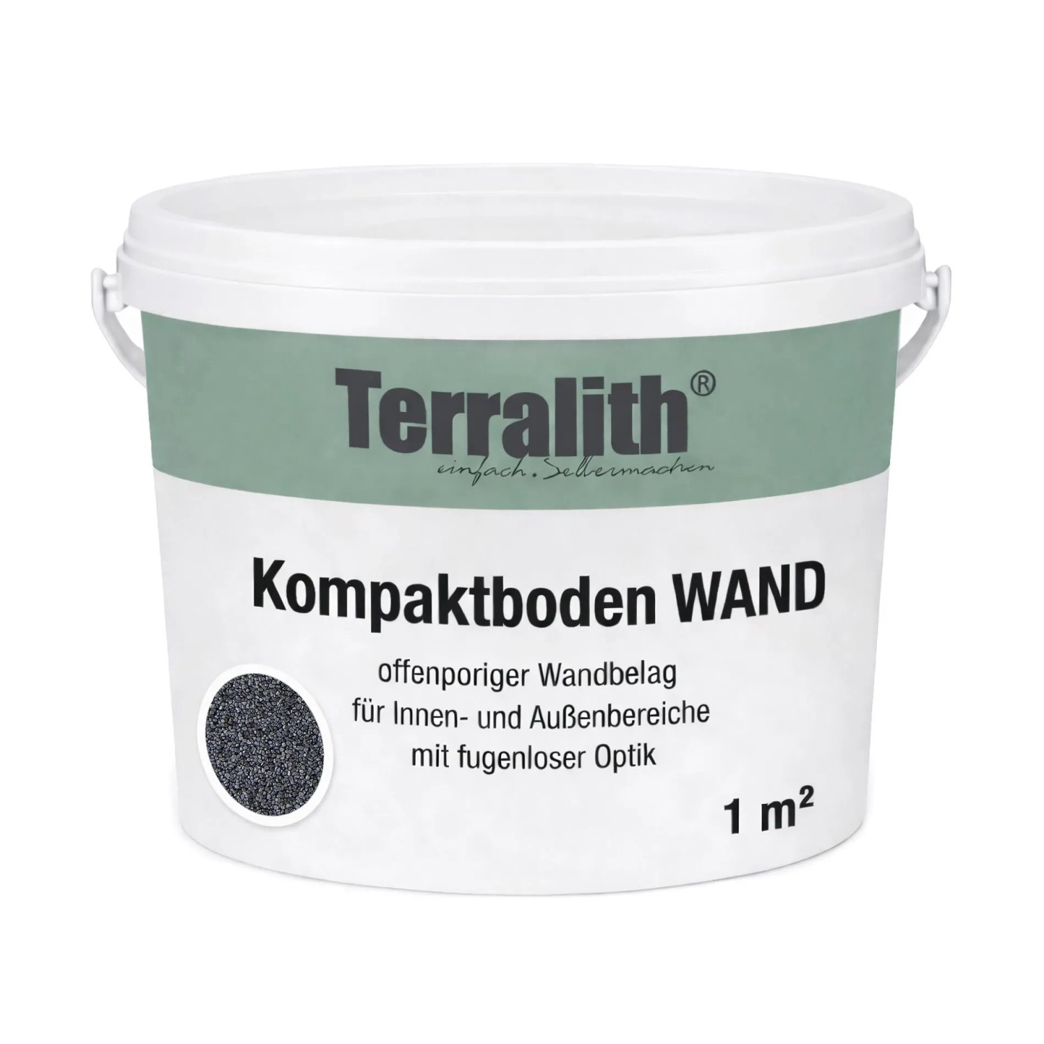 Terralith Kompaktboden Wand Metallic Schwarz für 1 m²