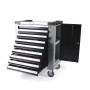 Mephisto Werkzeugwagen Premium mit 8 Schubladen, Werkzeug und Rollgabelschlüssel.