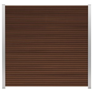 GartenLand WPC Zaun Set Shadowline ca. 180 x 180 cm Sichtschutz Steckzaun Ipê Ohne Pfosten