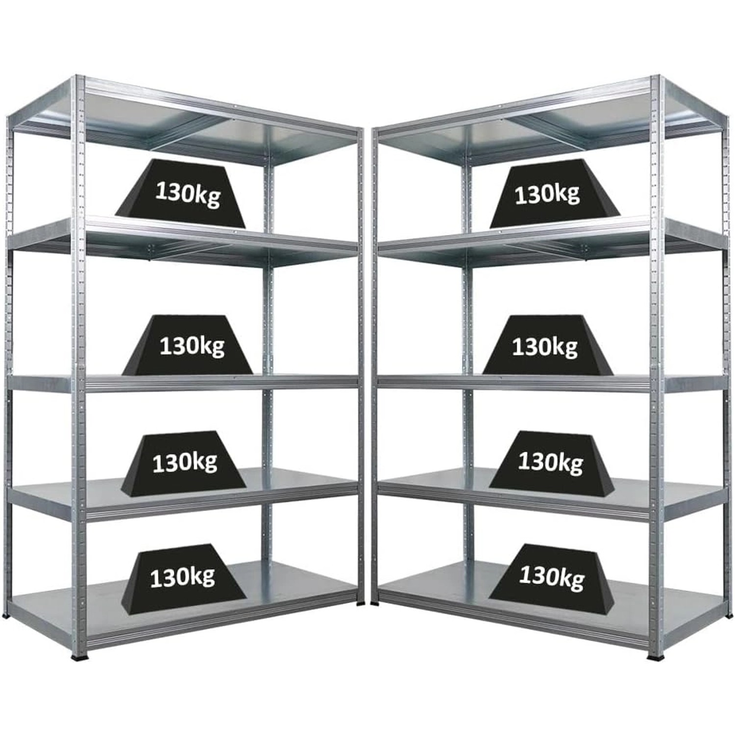 PROREGAL Mega Deal 2x Schwerlastregal Steel Eagle HxBxT 180x120x60cm Fachla günstig online kaufen