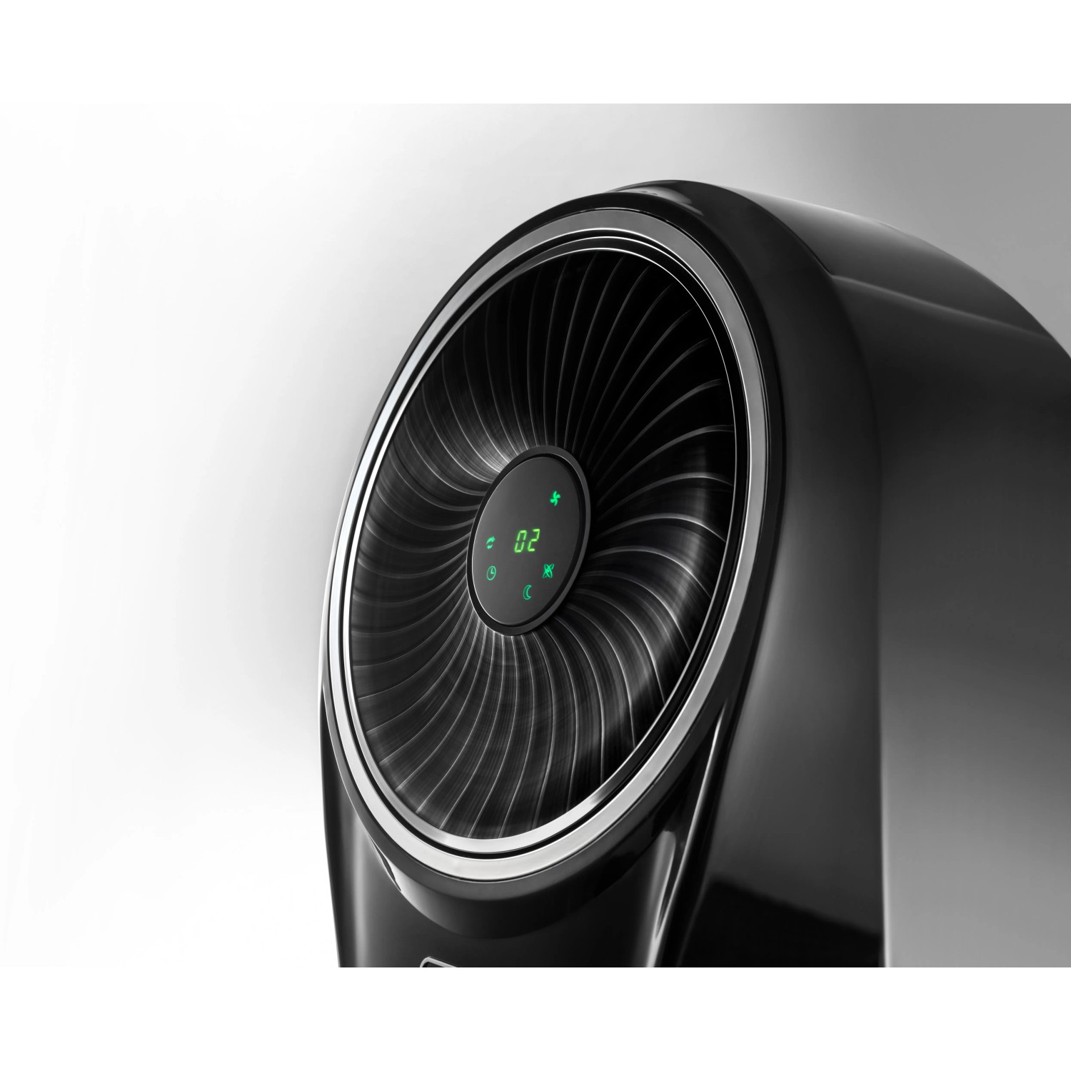 DeLonghi Ventilatorkühler EV250, schwarz, mit Ionisator und digitalem Display.