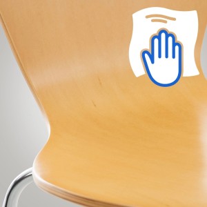 DELUKE 2er Set Besucherstuhl BERLIN Holz Natura 45x49x85cm Konferenzstuhl Wartezimmerstuhl Bürostuhl