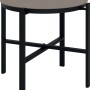 Beistelltisch des Balkonmöbel-Sets Tapena, Stahl schwarz, Tischplatte taupe.