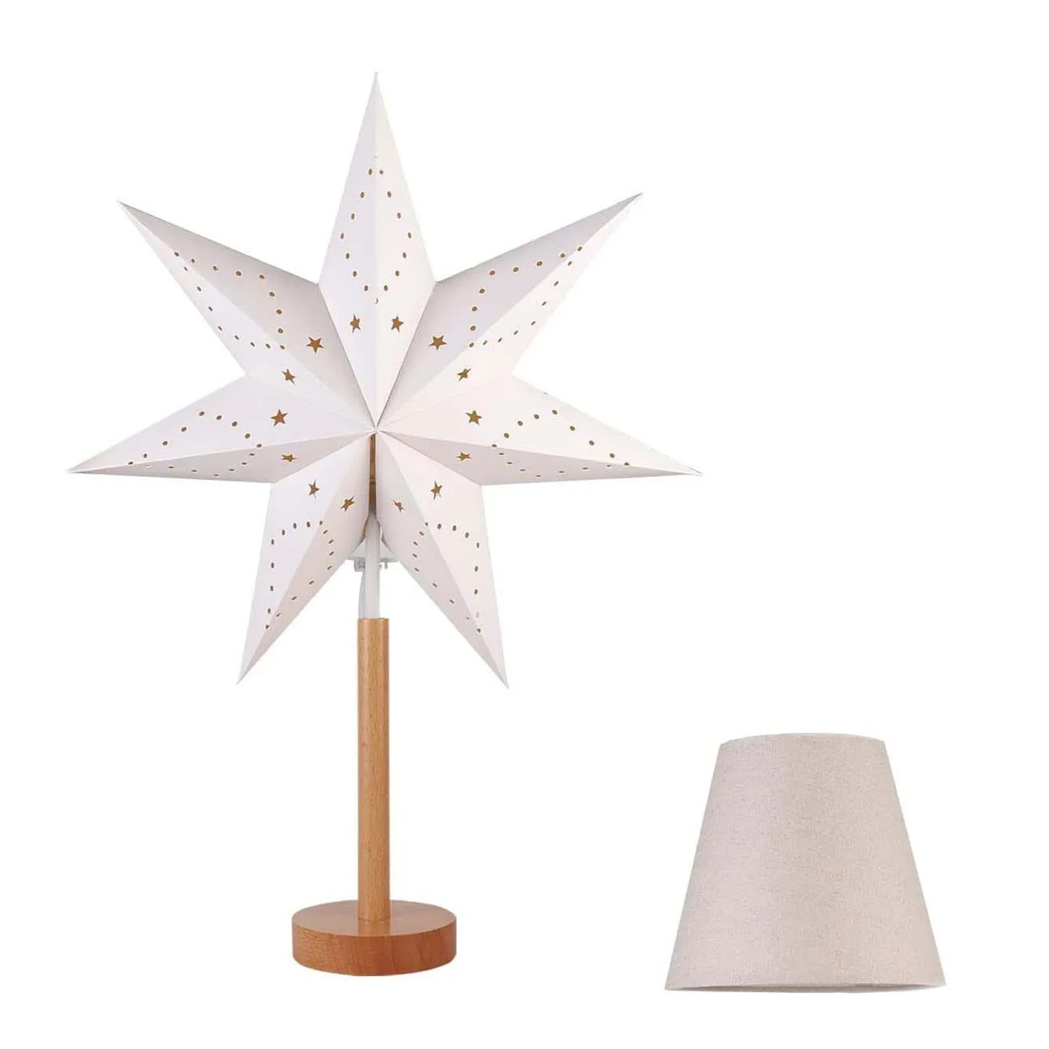 SALCAR LED Tischlampe mit Weihnachtsstern