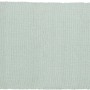 Mintfarbener Baumwollteppich (50x80 cm) mit Fransen. Uni-Design, ideal für Wohn- und Schlafzimmer.