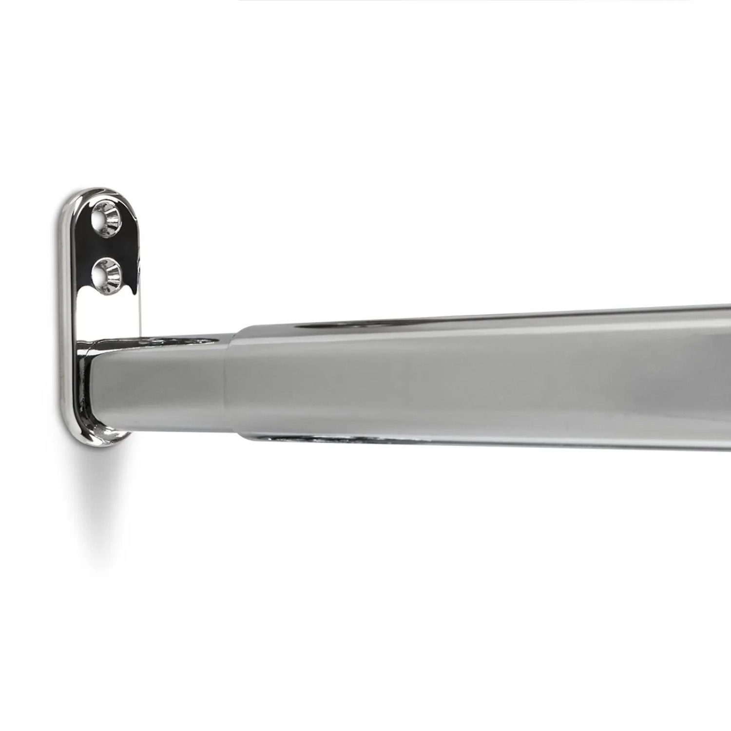 SOTECH Schrankstange Verstellbar Oval 22 x 15 mm Länge 400 Bis 600 mm Chrom Poliert inkl. Stangenlager