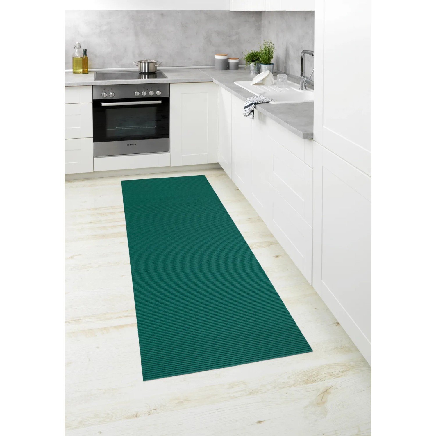 Wenko Badematte Petrol, 65 x 200 cm Kunststoff, 65 x 200 cm Mehrfarbig