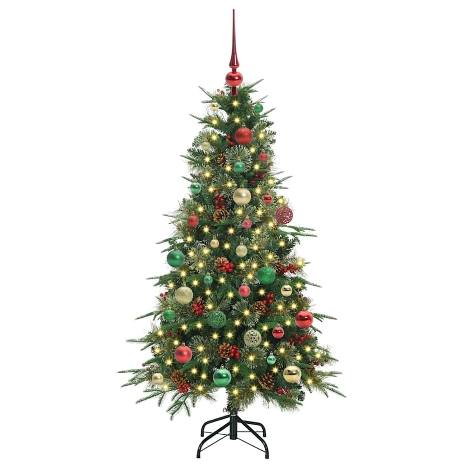 vidaXL Künstlicher Klappbarer Weihnachtsbaum Grün 150 cm PE und PVC 3397414