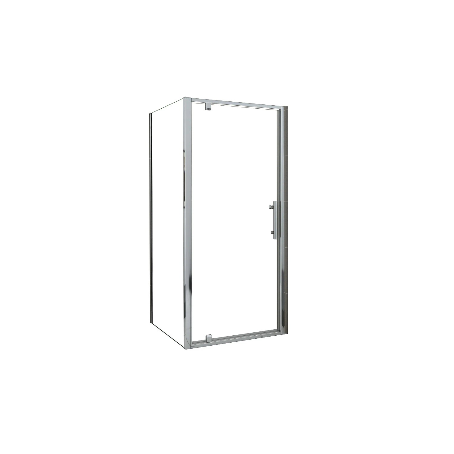 AICA Eckdusche Drehtür B.70xH.185cm mit Seitwand 70x185cm 5mm Klares ESG Sicherheitsglas Nischentür Duschabtrennung Duschkabine