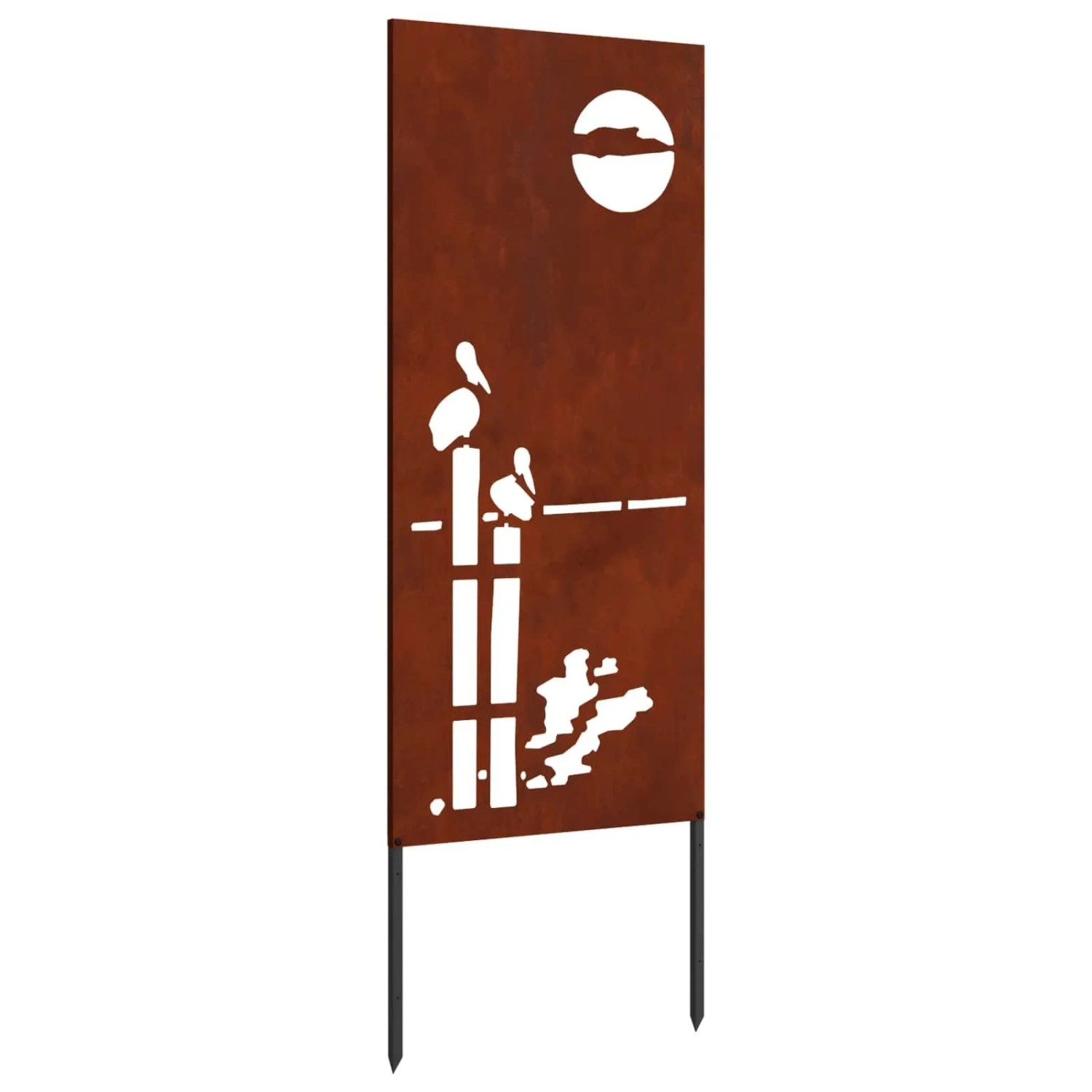 vidaXL Garten Sichtschutz-Leinwand Rostig 50 x 140 cm Wetterfeststahl 876321