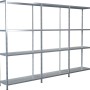 Schulte Steckregal Set, 180x260x35 cm, verzinkt. Grund- und Anbauregale für Keller, Garage oder Werkstatt.