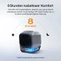 EcoFlow WAVE 3 mobiles Klimagerät mit Zusatzbatterie für 8 Stunden kabellosen Komfort; blaue Zellen leuchten.