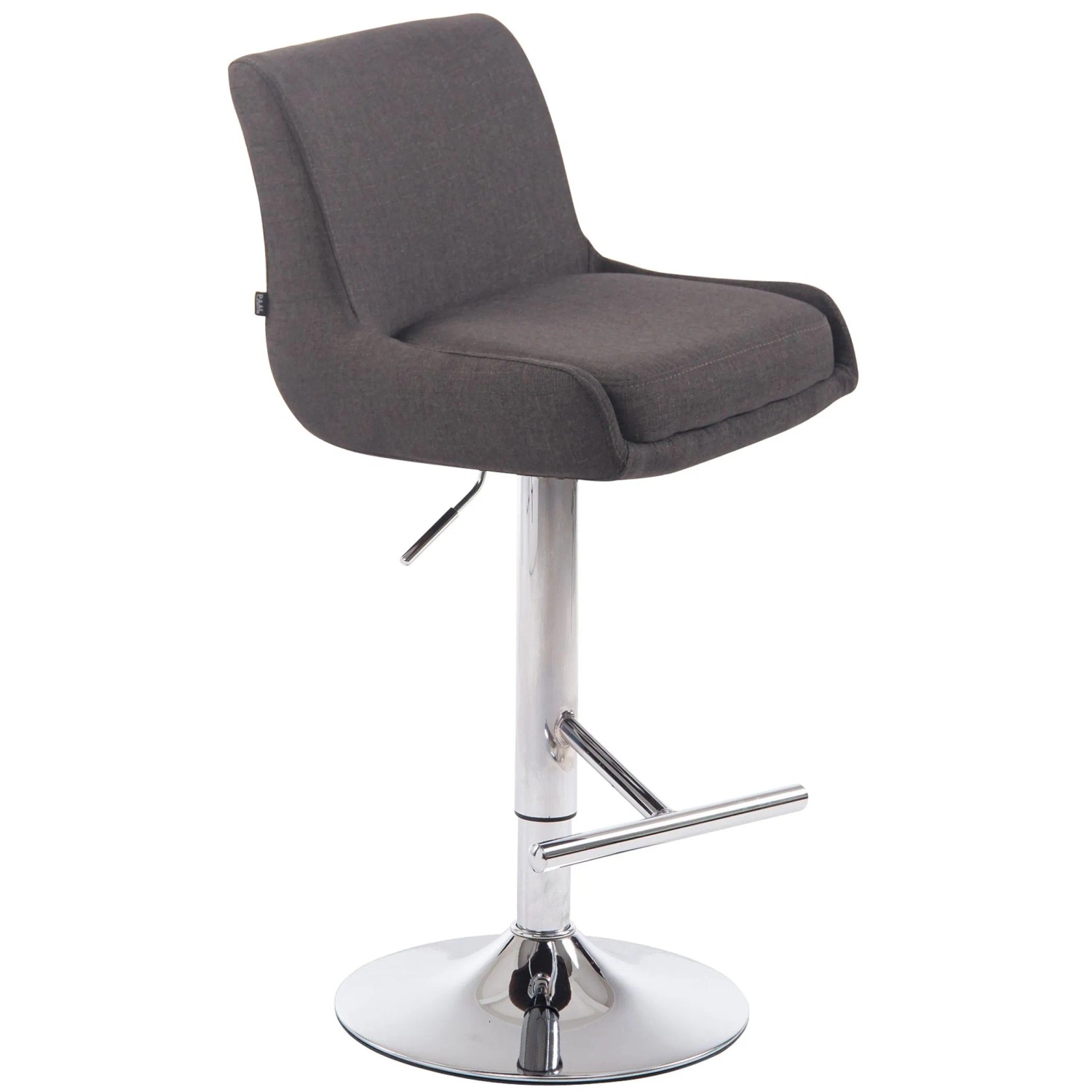 CLP Barhocker Club Stoff Dunkelgrau/Chrom