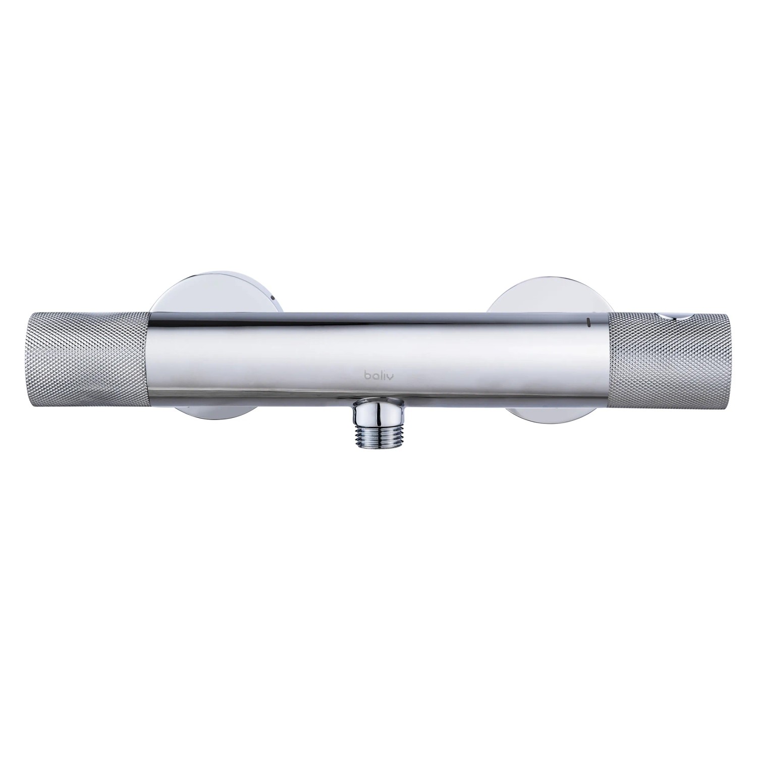 Chromfarbene baliv Thermostat-Duscharmatur DU-2060 mit Drehreglern.