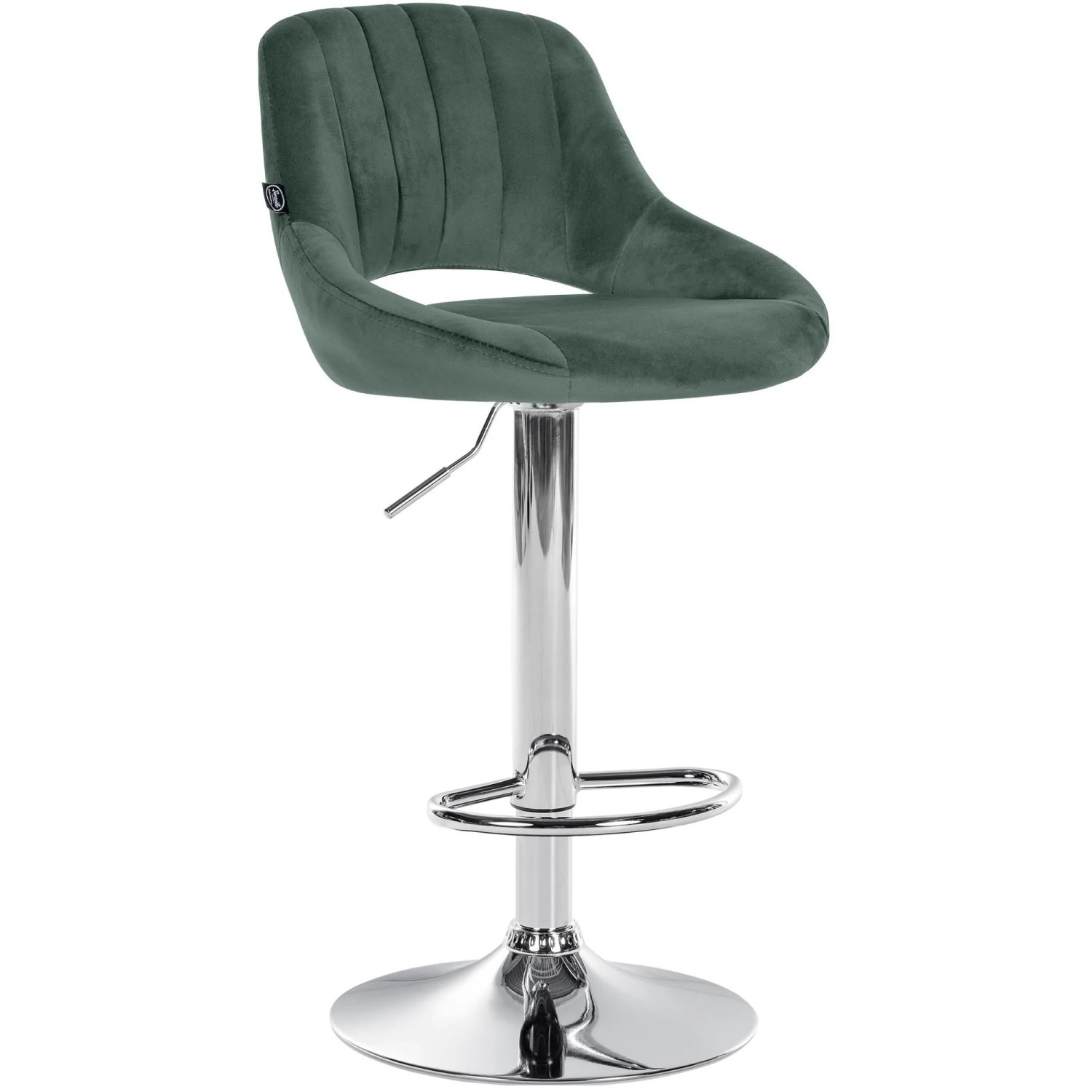 CLP Barhocker Milet Samt Grün/Chrom