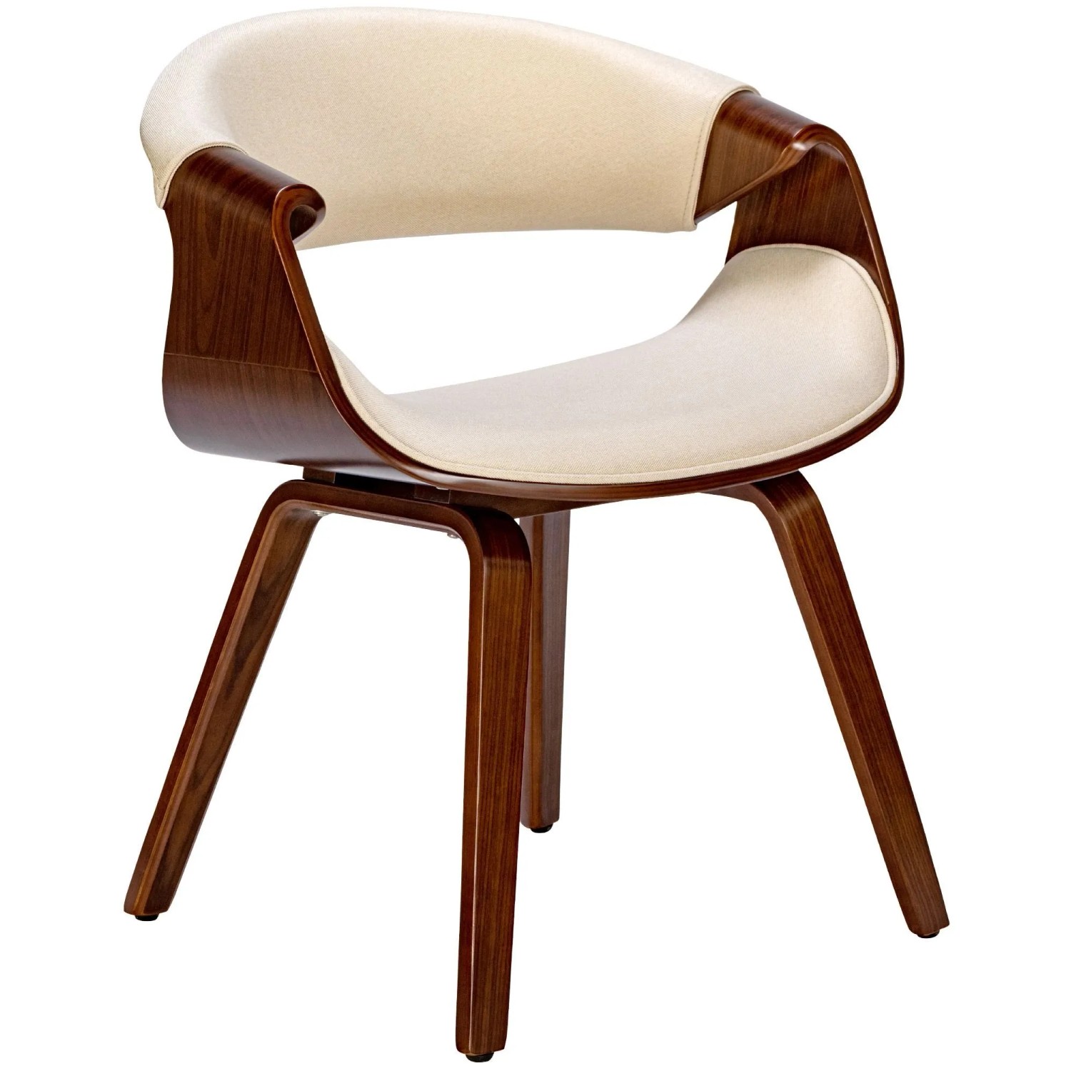 CLP Esszimmerstuhl Foley walnuss/creme/Stoff