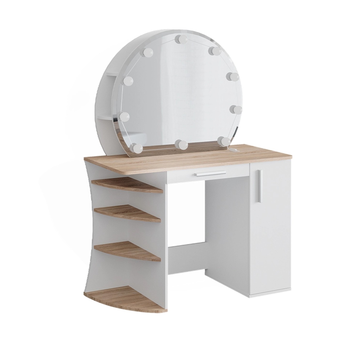 Vicco Schminktisch Almina Sonoma 100 cm mit LED Beleuchtung günstig online kaufen