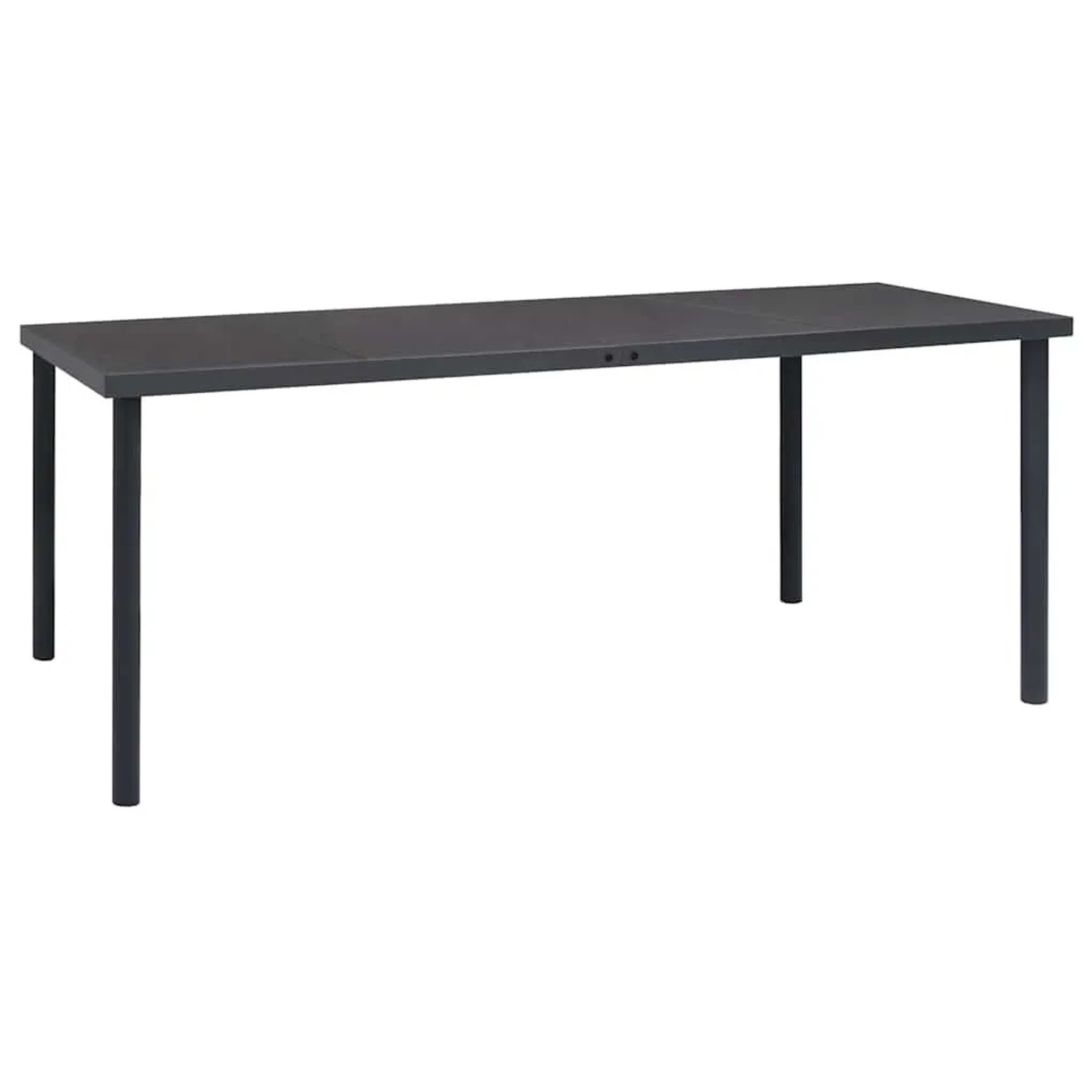 DELUKE Outdoor-Esstisch MELO Anthrazit 190x90x74cm Stahl Gartentisch Metall Outdoortisch Terrassentisch