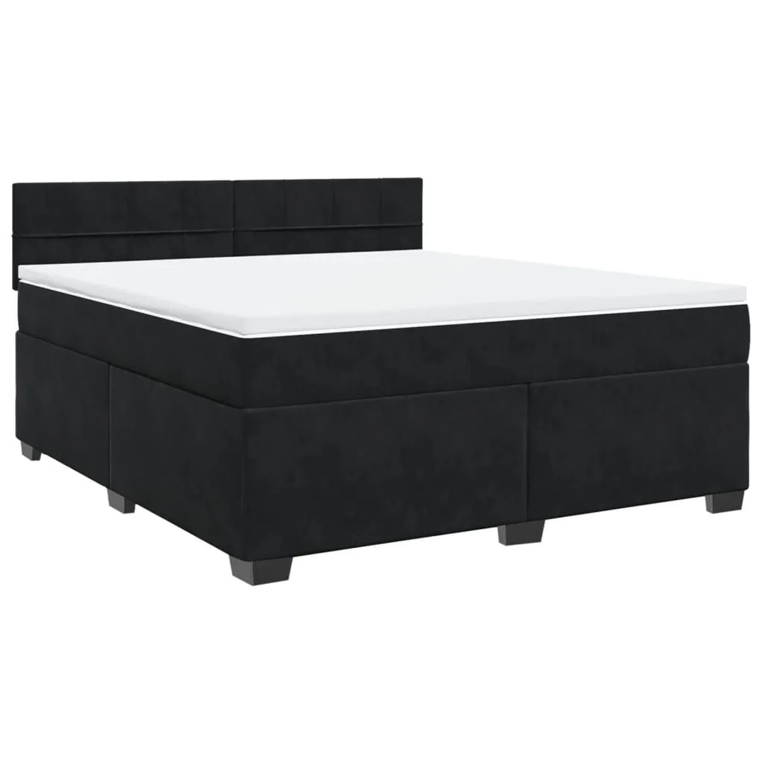 vidaXL Boxspringbett mit Matratze Schwarz 180x200 cm Samt 3288680 günstig online kaufen