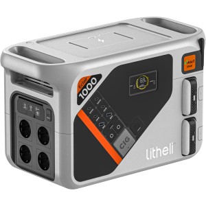 Litheli Power Station BS1000 mit 2 Akkus, mobile Stromversorgung für Camping & Garten.