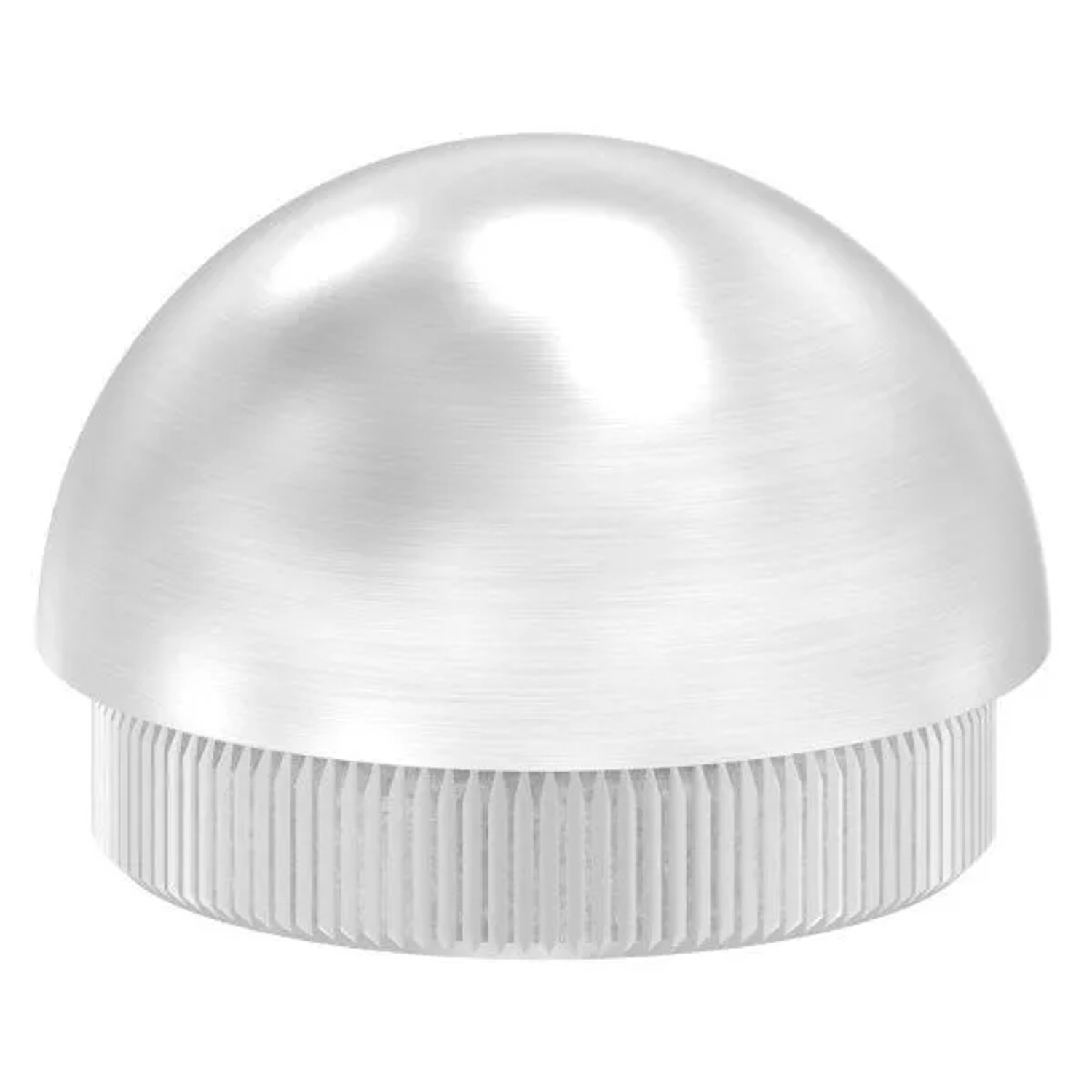 FeNau Einschlagkappe V2A Edelstahl Für Rohr Ø 42,4x2,5 mm Halbrund Mit Rändelung