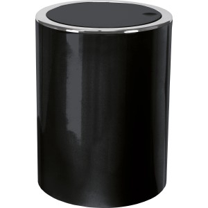 Schwarzer Kleine Wolke Kosmetikeimer Clap mit Schwingdeckel, 5 Liter Fassungsvermögen.