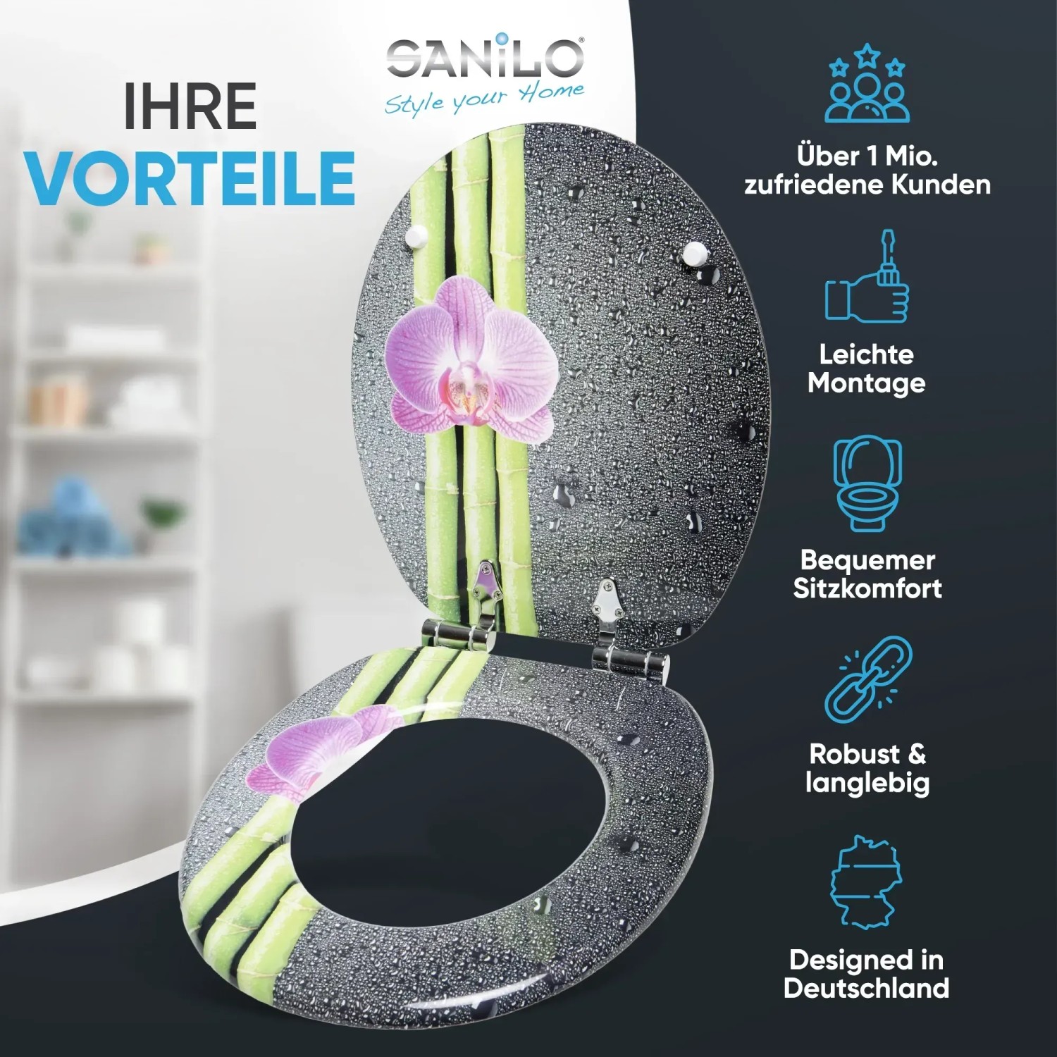 SANILO® WC-Sitz Mit Absenkautomatik Goldfisch