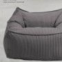 Grauer mokebo Sitzsack Sessel 'Der Lümmel' aus Cord, ideal als bequemer Gartenstuhl.