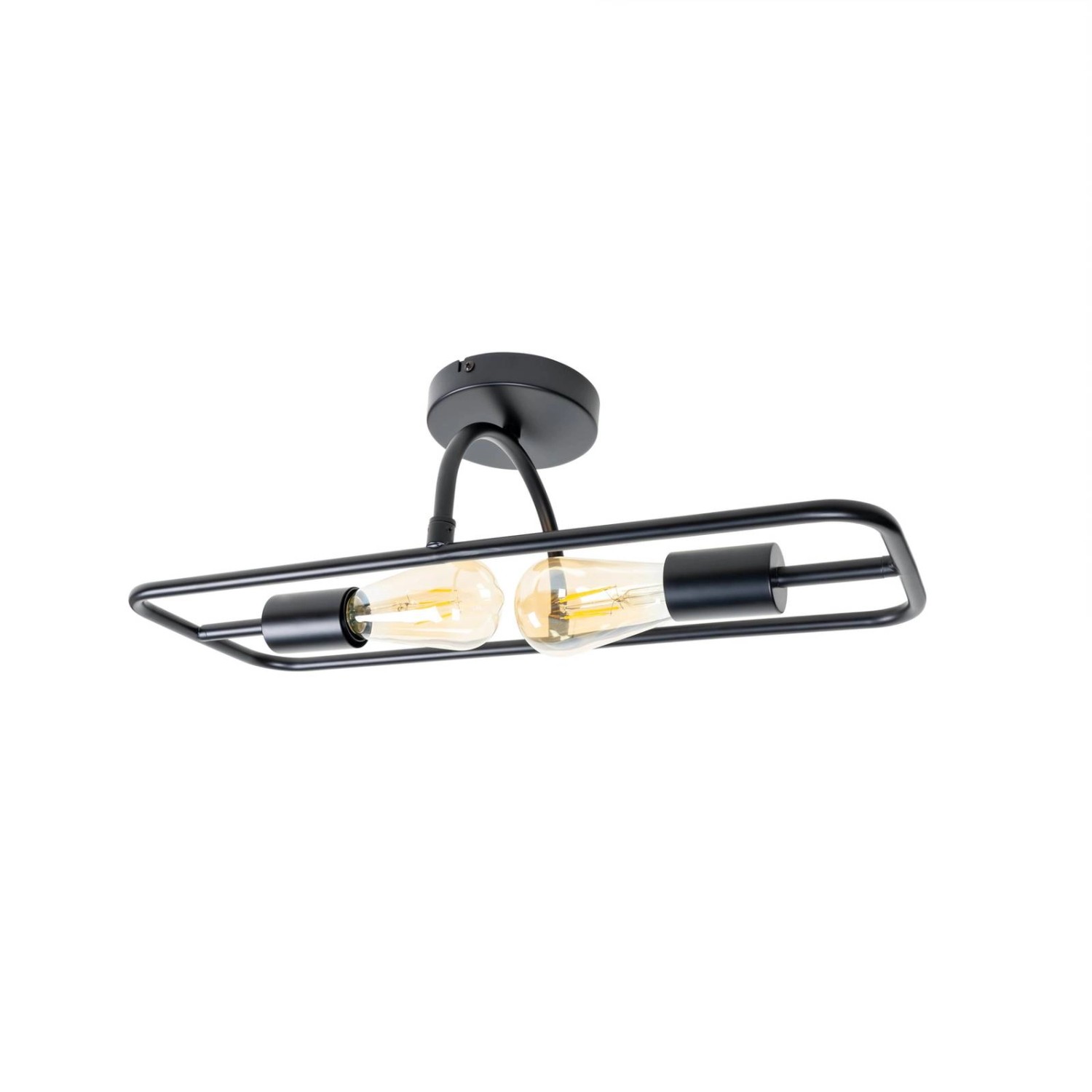 Lucande Wandleuchte Wandlampe Innen Tornike 9639767 Design Modern in Schwarz aus Metall 2-flammig E27 Wohnzimmerleuchte