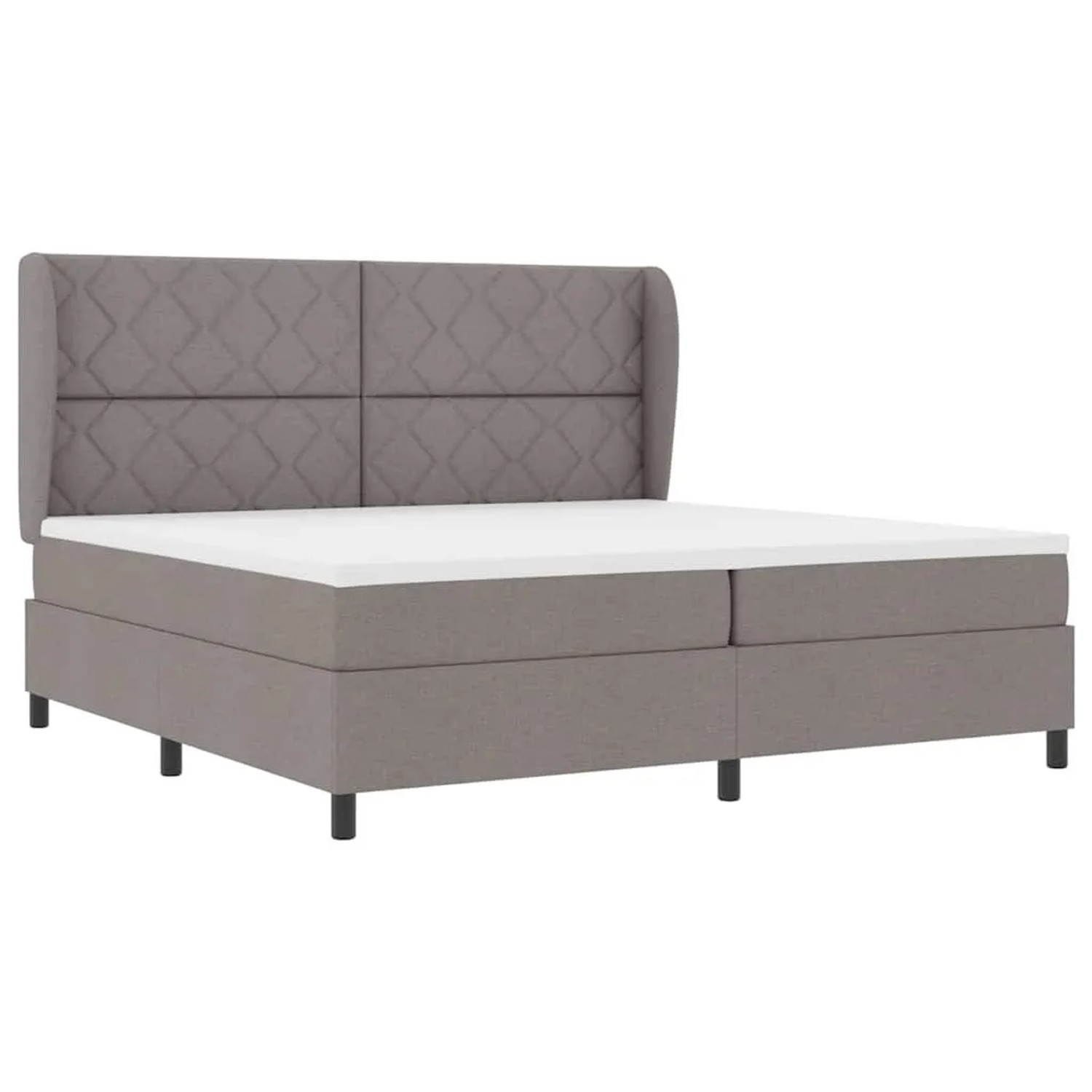 vidaXL Boxspringbett mit Matratze Taupe 200 x 200 cm Stoff 3340652 günstig online kaufen