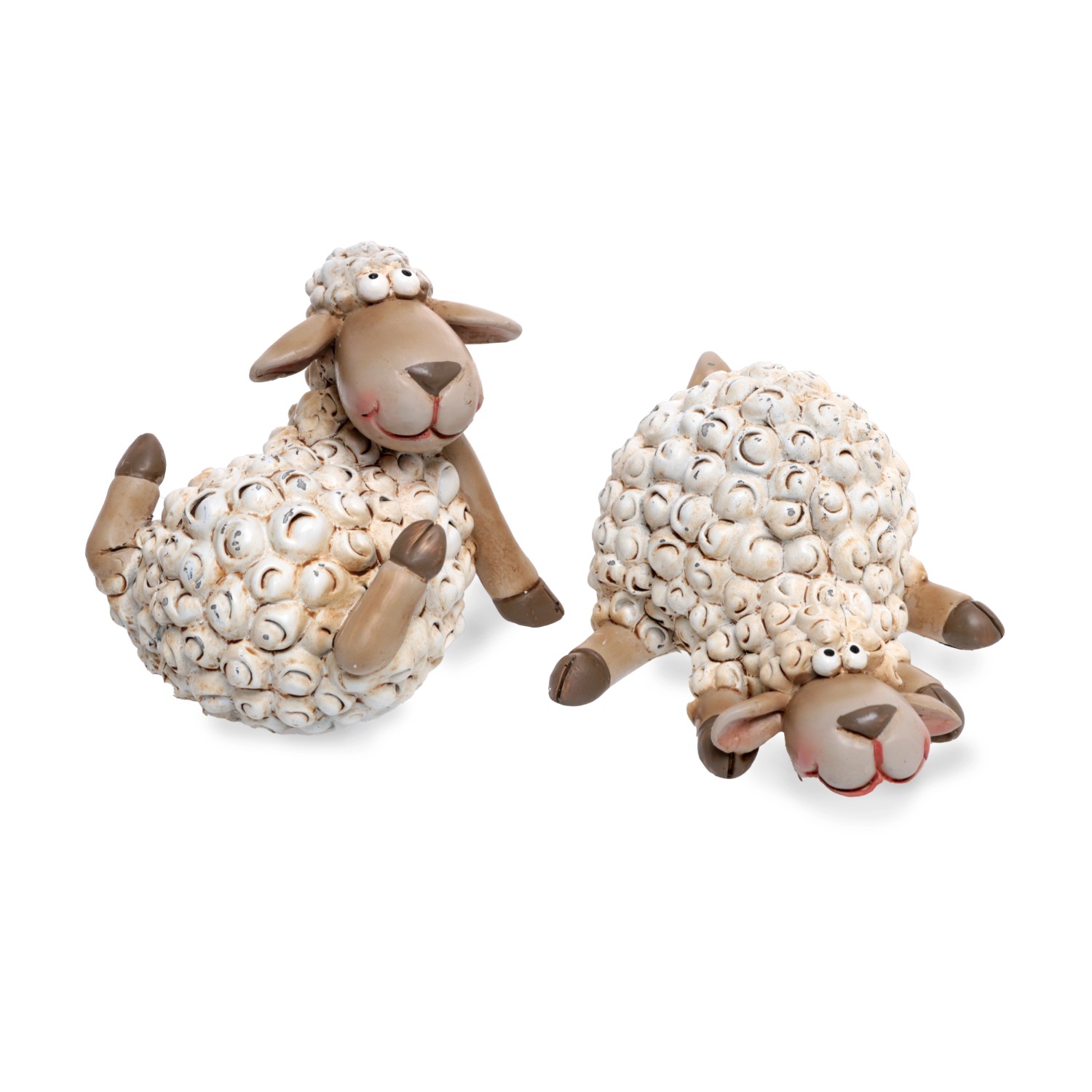 Deko-Schaf Liegend aus Polyresin Sortenauswahl 14 cm x 11,5 cm x 7,5 cm Creme