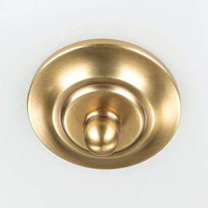 Licht-Erlebnisse Deckenleuchte Jugendstil Glas Metall Ø 42,2 cm 3x E27 in Messing Antik Creme