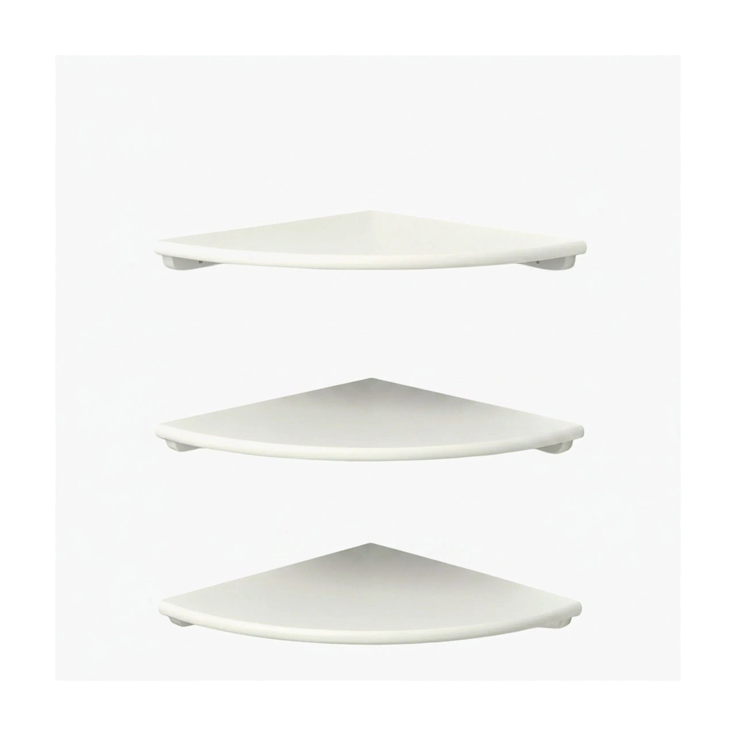Relaxdays Wandeckregal Walnussholz Weiß 3 cm x 35 cm x 35 cm