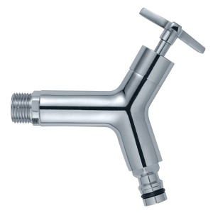 Garantia Design Chrom-Auslaufhahn 20 mm (3/4) für Regentonnen und Wasserzapfstellen.