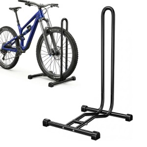 Relaxdays Fahrradständer Stahl Schwarz Rutschfest 76 cm x 38 cm x 46 cm 1,3 kg