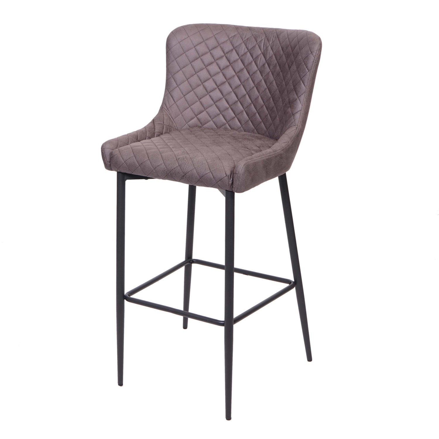 PROREGAL Barhocker Mit Lehne Sitzhöhe 75cm Vintage Metall Fußablage Stoff/T günstig online kaufen
