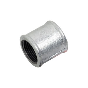 Verzinkte Temperguss-Muffe mit beidseitigem Innengewinde 30,3 mm (Rp 1) für Pumpen & Hauswasserwerke.