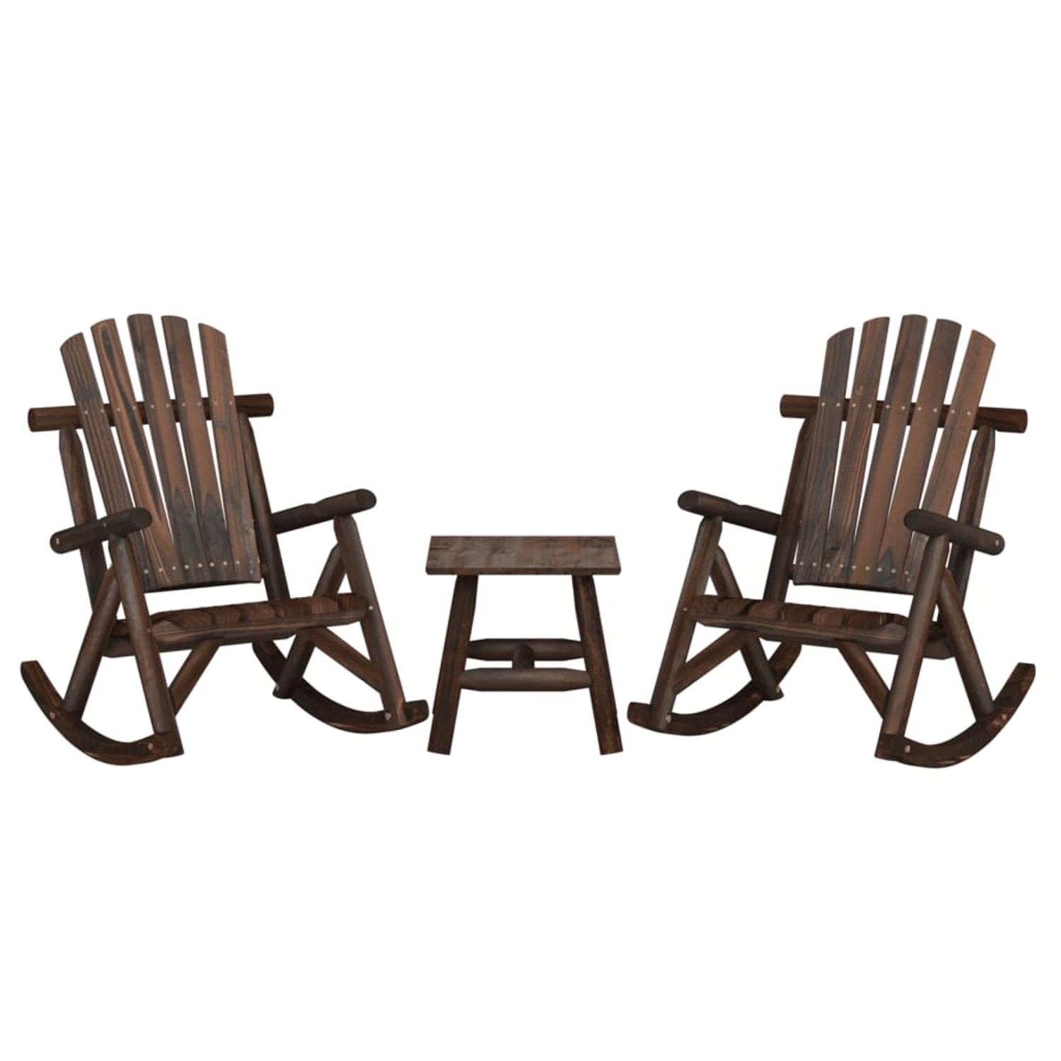 vidaXL 3-tlg Garten-Lounge-Set Massivholz Fichte Modell 7 günstig online kaufen