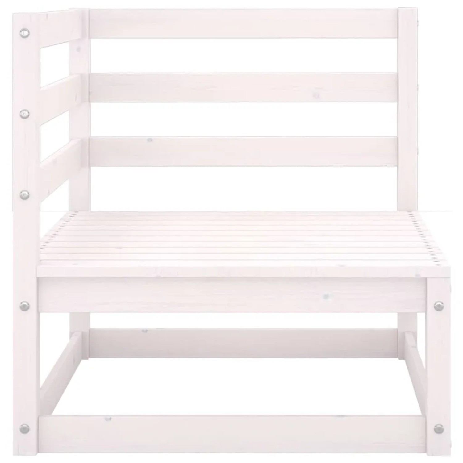 Weißes vidaXL Garten-Ecksofa Set aus Kiefernholz, Gartenmöbel für Terrasse und Garten.