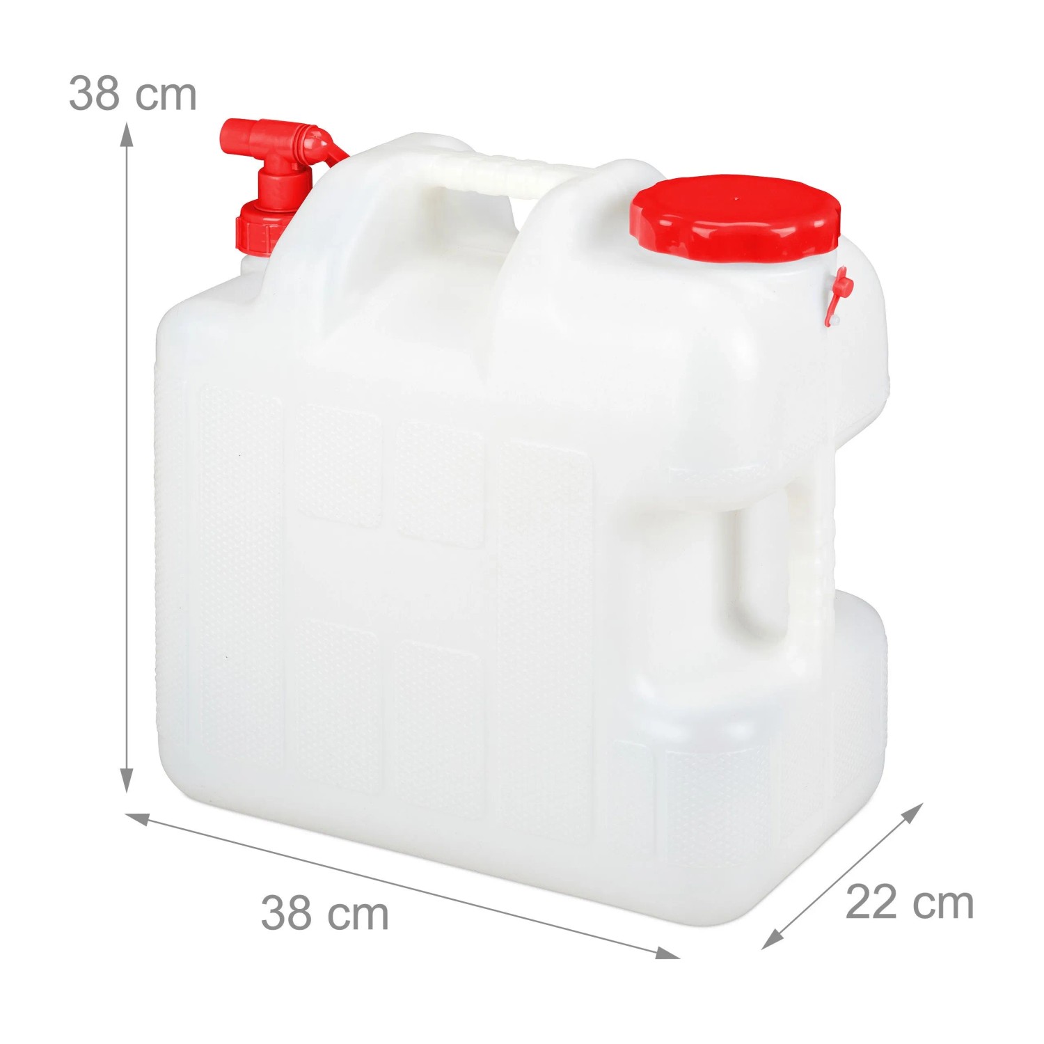 Relaxdays Wasserkanister PE/PP Weiß mit Hahn 25 l_4