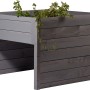 Graue Dobar Mährobotergarage mit Pflanzkasten, Holz, 56x73x79cm.